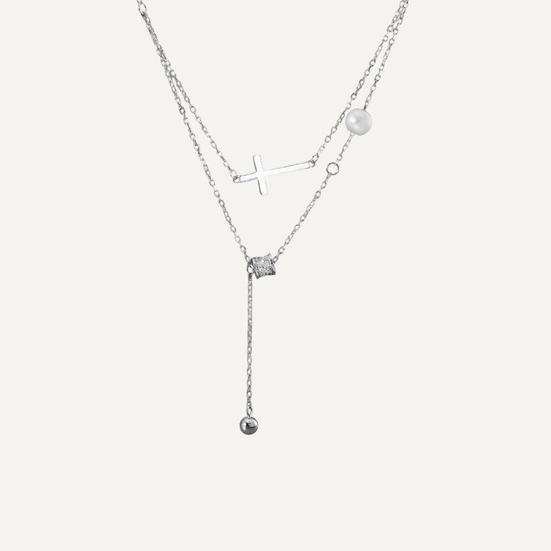 Damen-Kreuz-Halskette aus Silber