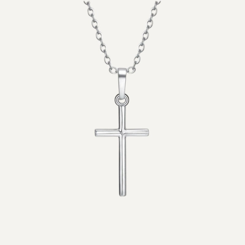 Feines Kreuz-Halskette aus Edelstahl
