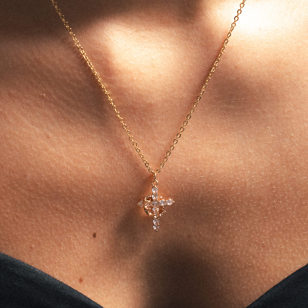 Crowned Cross Necklace