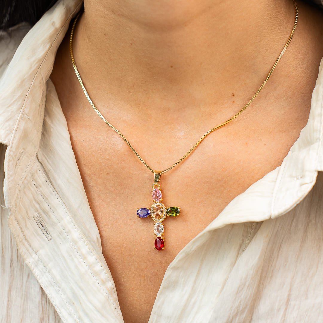 Kreuzkette mit Farben