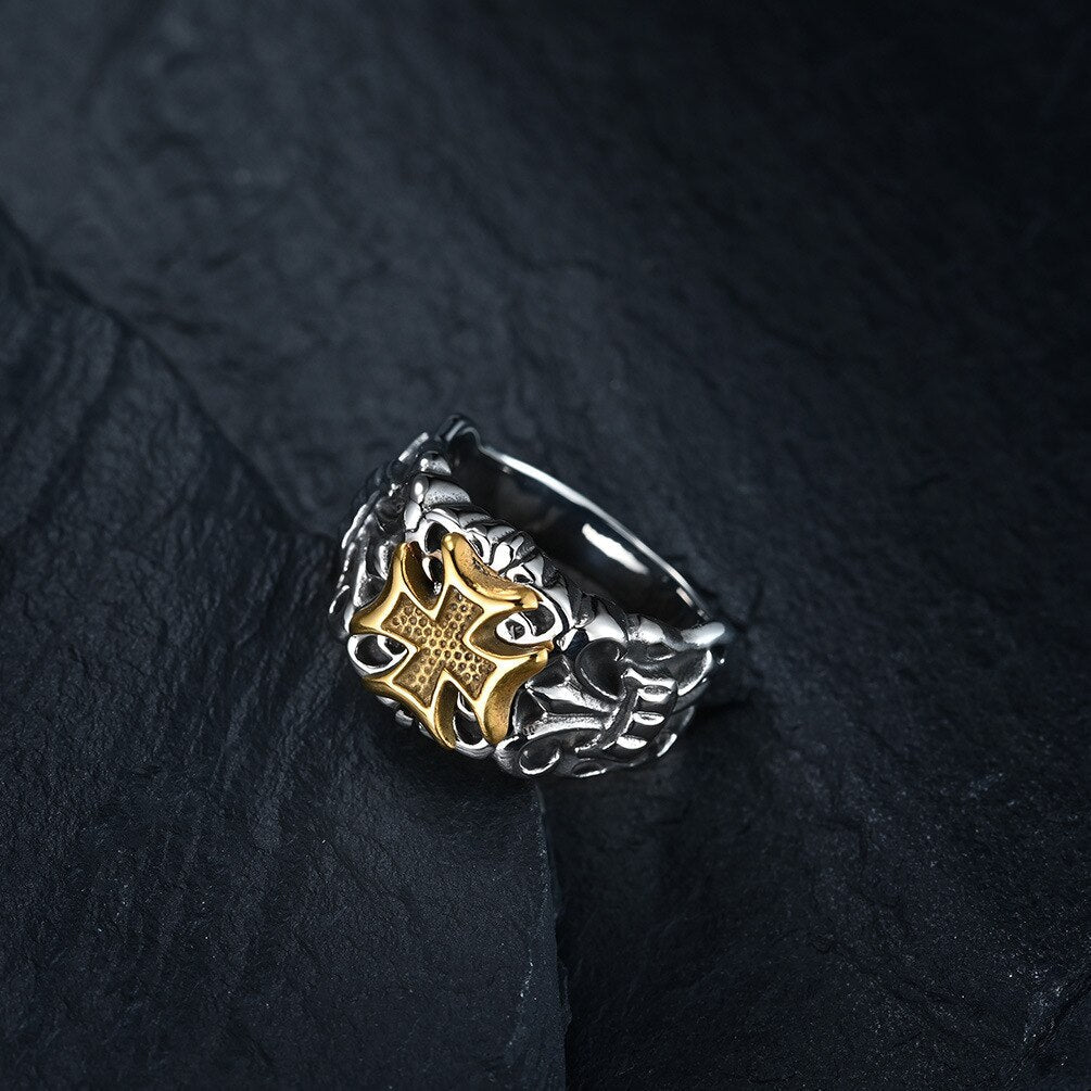 Malteserkreuz Ring für Herren