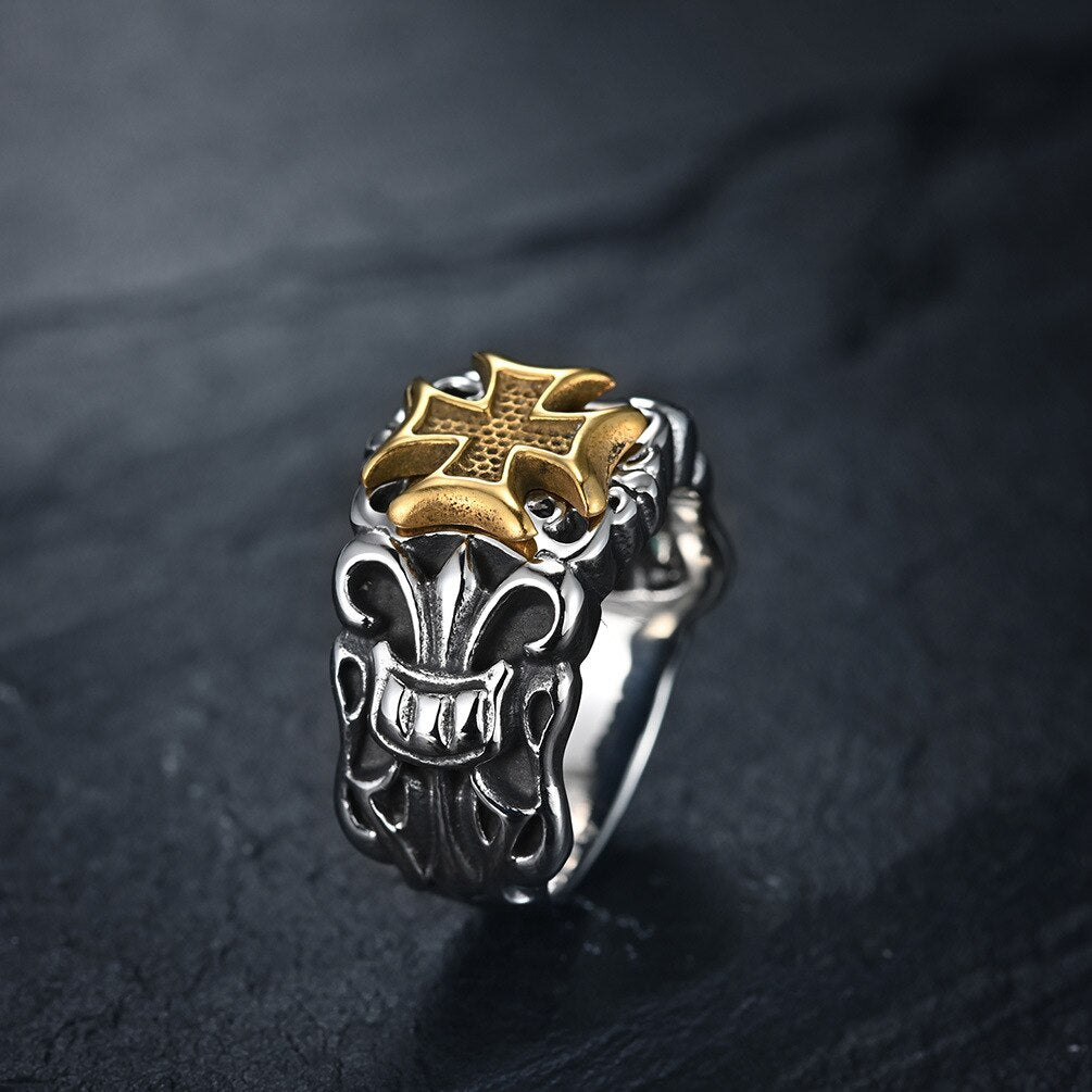 Malteserkreuz Ring für Herren