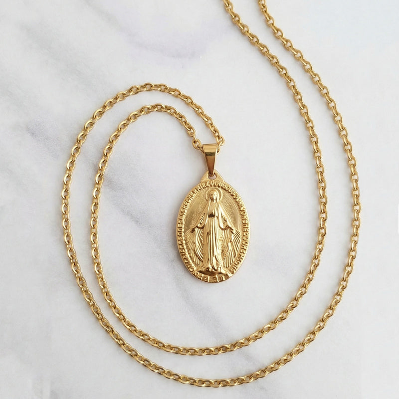 Kreuz Halskette Wunderbare Medaille Jungfrau Maria