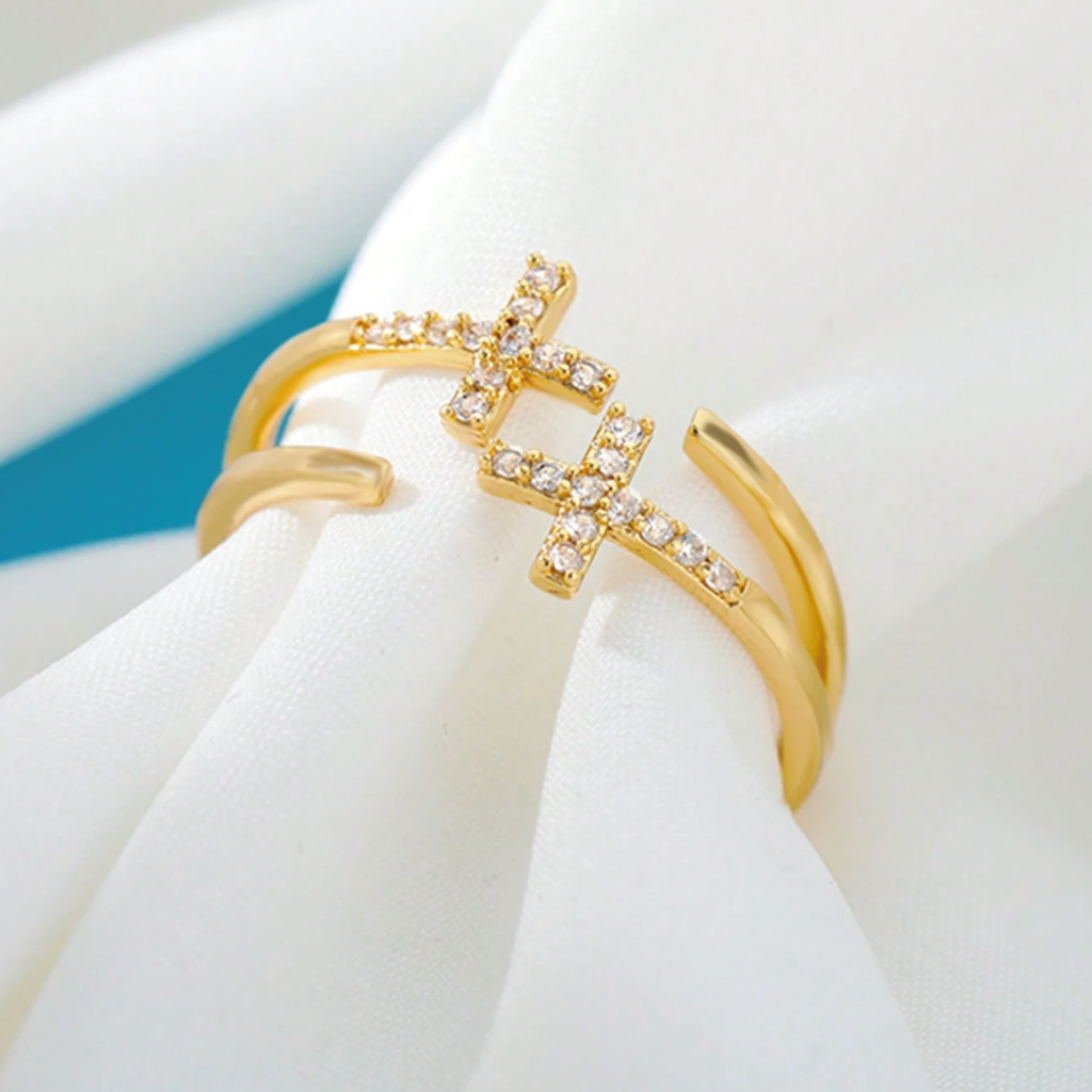 Doppelkreuz-Ring