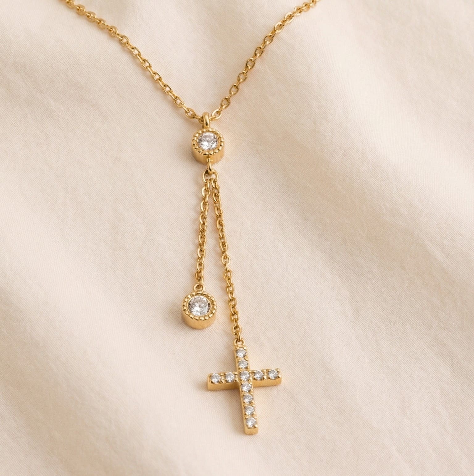 Kreuz Halskette Y Design elegant