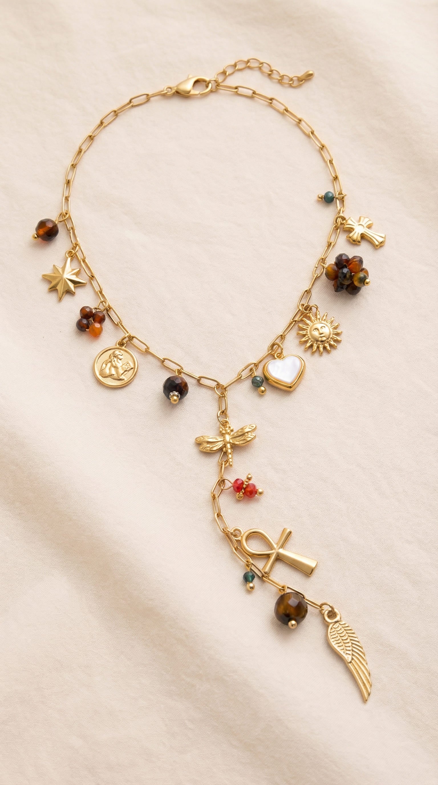 Kreuz Charm Halskette fantasievoll
