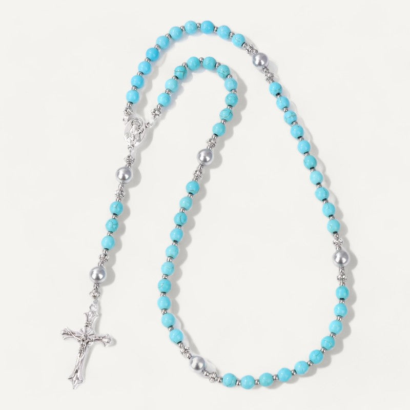 Rosenkranz mit Silberkreuz
