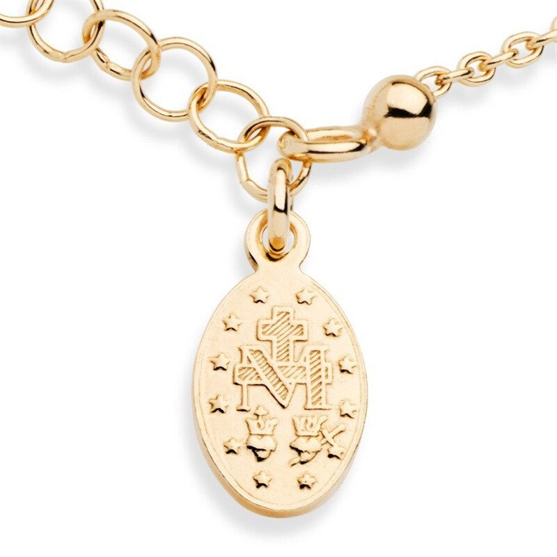 Armband mit Kreuz und Jungfrau Maria