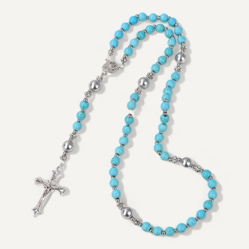 Rosenkranz mit Silberkreuz
