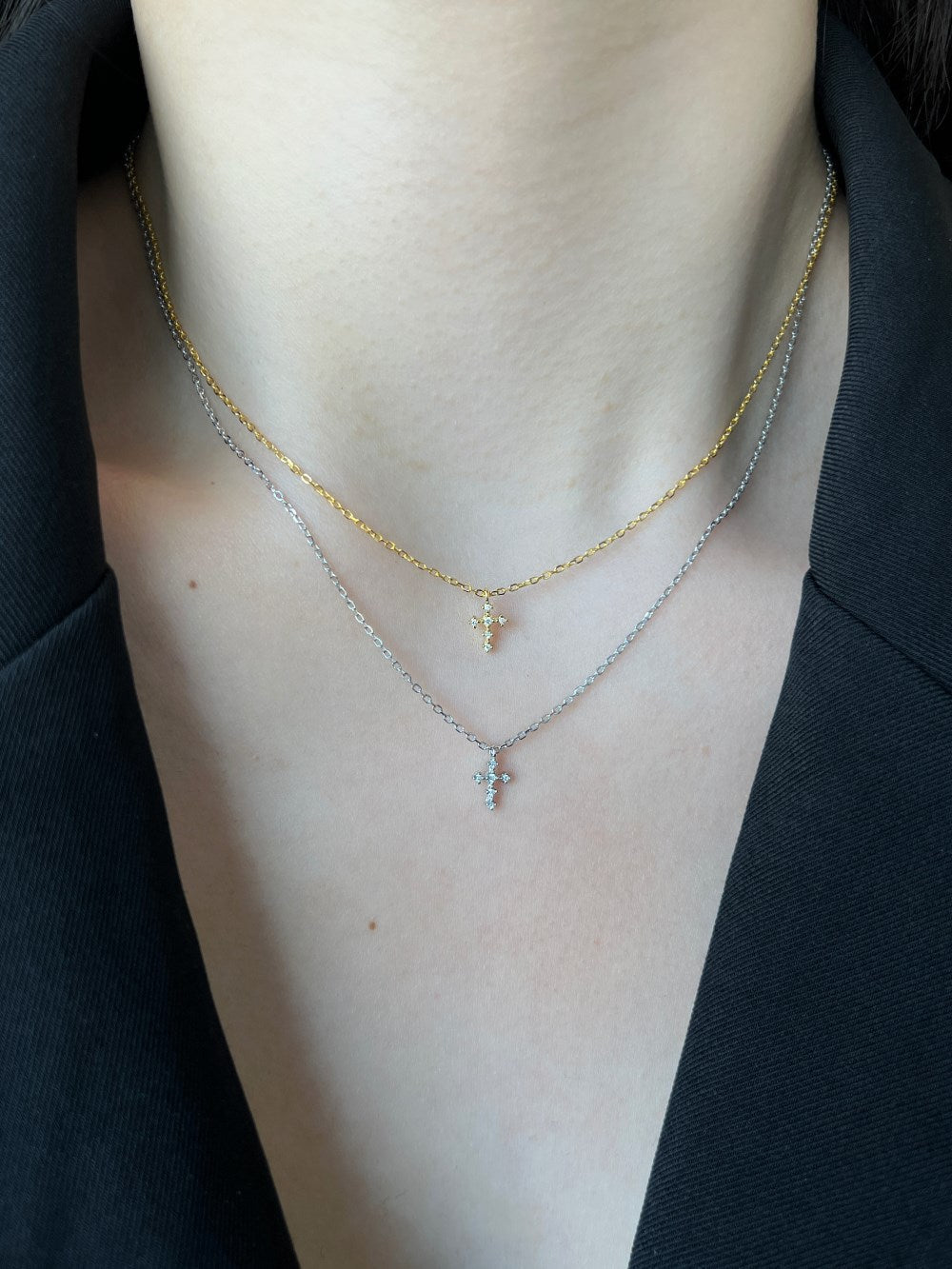 Unisex-Kreuz-Halskette