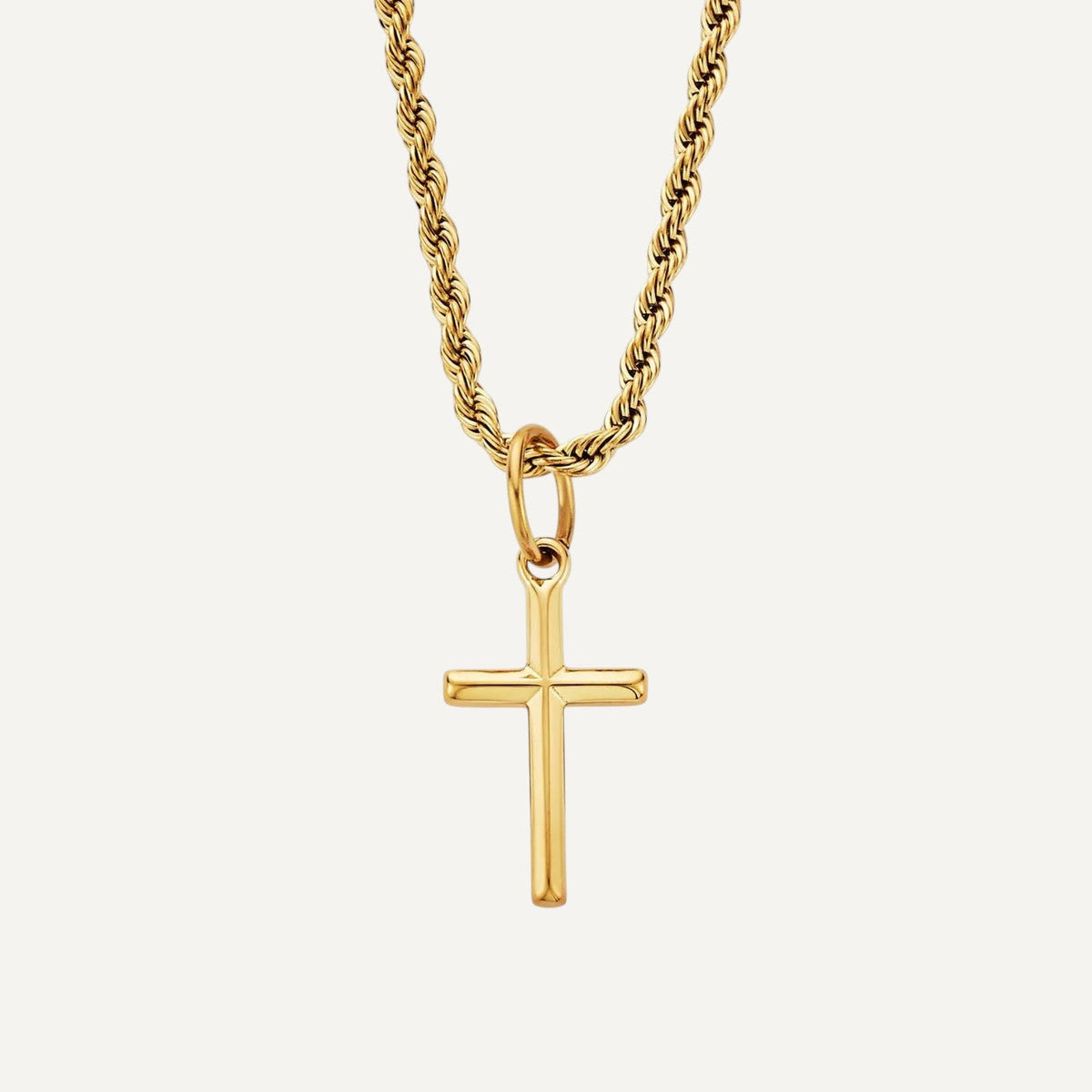 Collier Croix Chaîne Torsadée