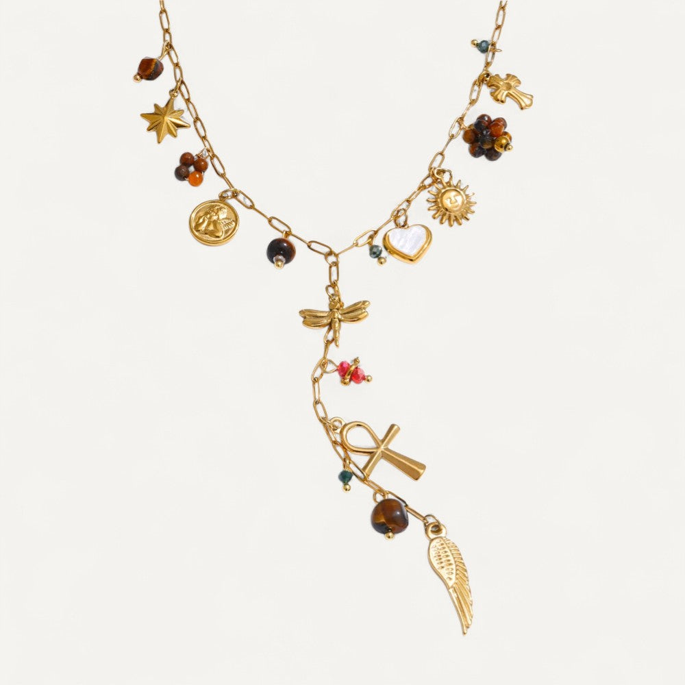 Kreuz Charm Halskette fantasievoll