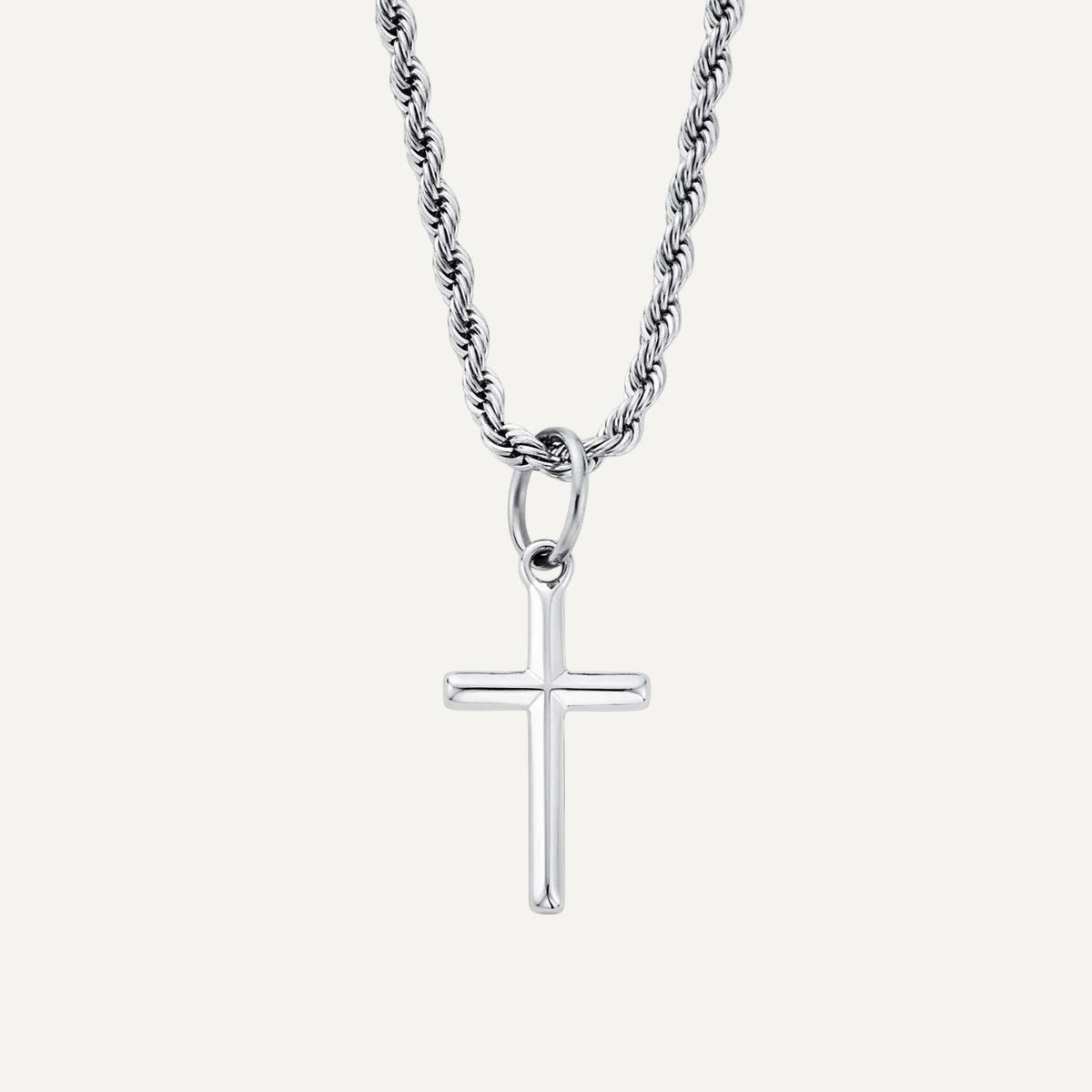 Collier Croix Chaîne Torsadée