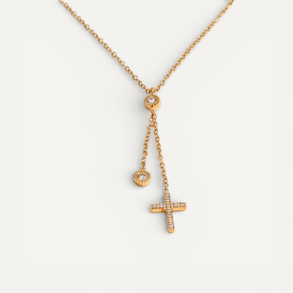 Kreuz Halskette Y Design elegant