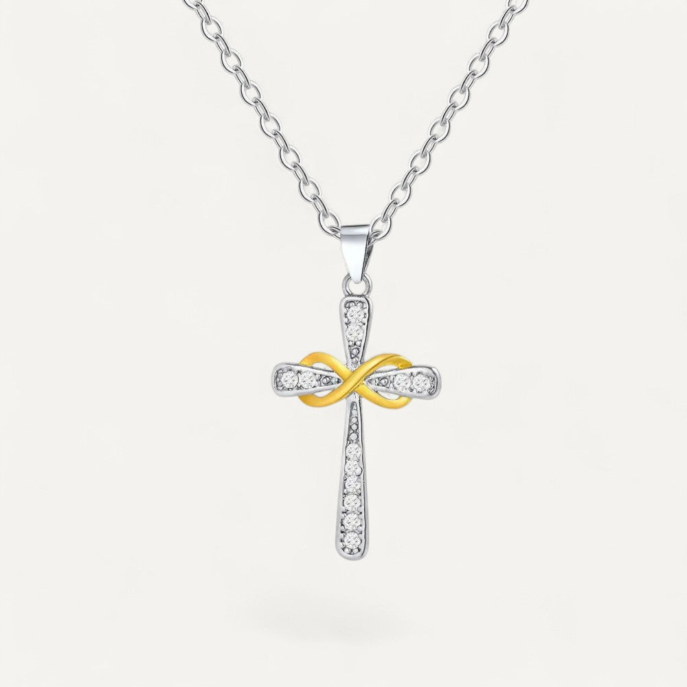 Bicolor Kreuzkette mit Unendlichkeits-Symbol