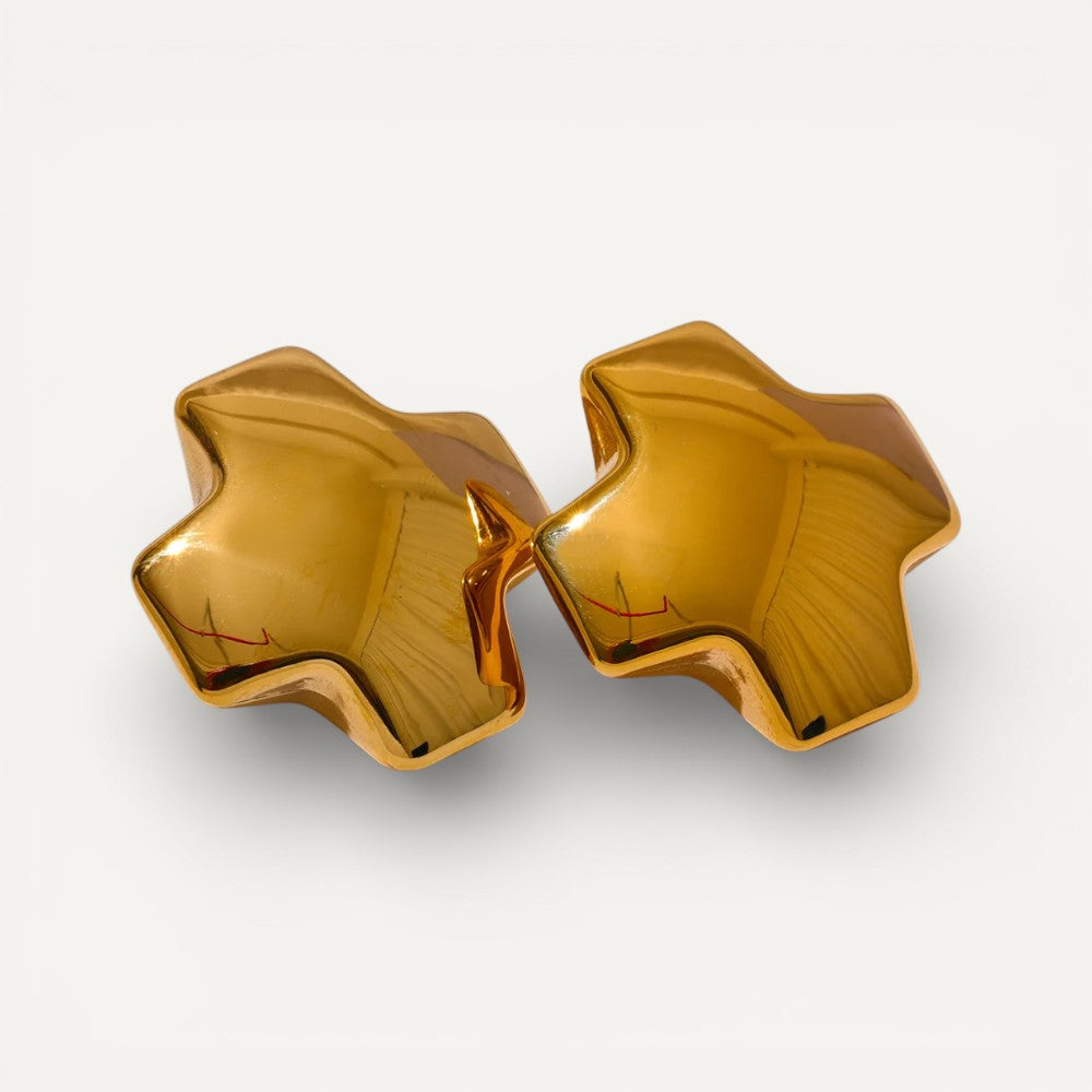 Sternohrringe mit skulpturalem Design